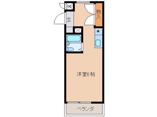 森のハイジ(ワンルーム/1階)の間取り写真