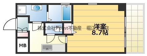 サンライト吉野II(1K/7階)の間取り写真