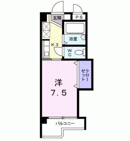 アビタシオン柳町(1K/3階)の間取り写真