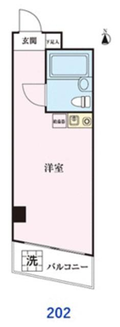 上井草マンション(ワンルーム/2階)の間取り写真