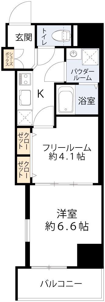 レジュールアッシュ梅田AXIA(1SK/11階)の間取り写真