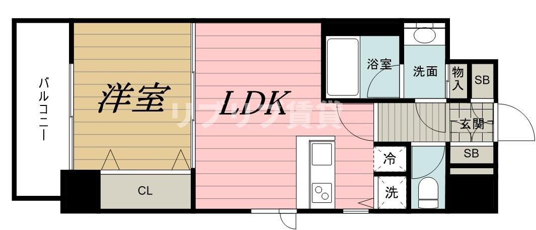 KDX千葉中央レジデンス(1LDK/11階)の間取り写真