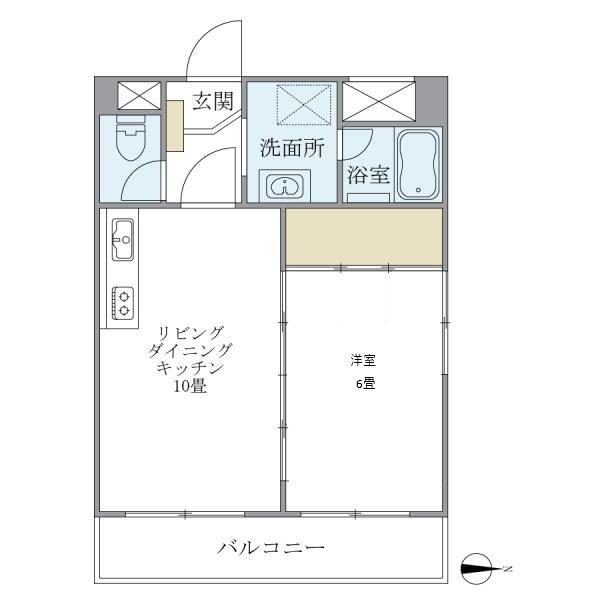 ロイヤルプラザ滝野川(1LDK/4階)の間取り写真