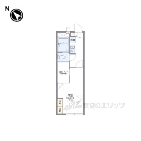 レオパレス 州見台(1K/2階)の間取り写真