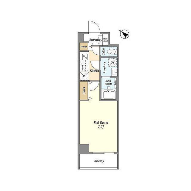 LIME RESIDENCE KAMATA イースト(1K/4階)の間取り写真