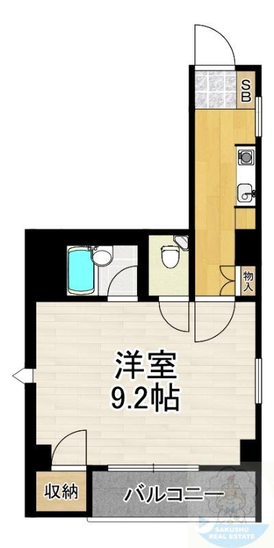 馬出ファイブビル(1K/5階)の間取り写真