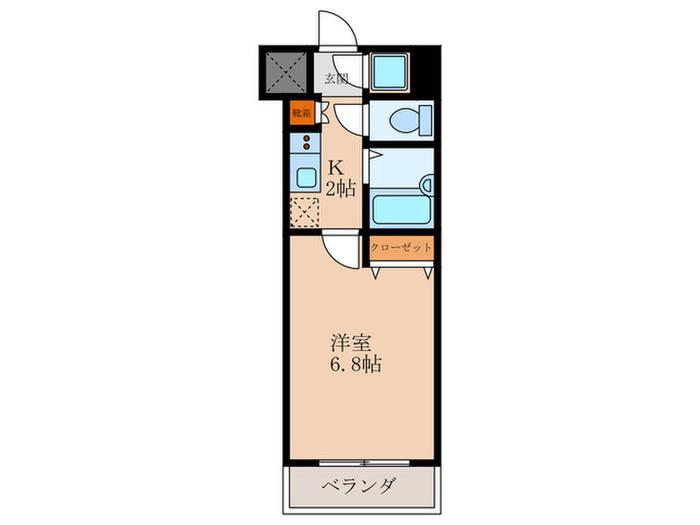 パレステュディオ新宿ウエスト(1K/10階)の間取り写真