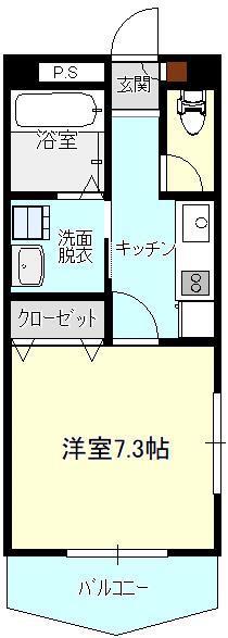 マイコーポ二の宮(1K/2階)の間取り写真