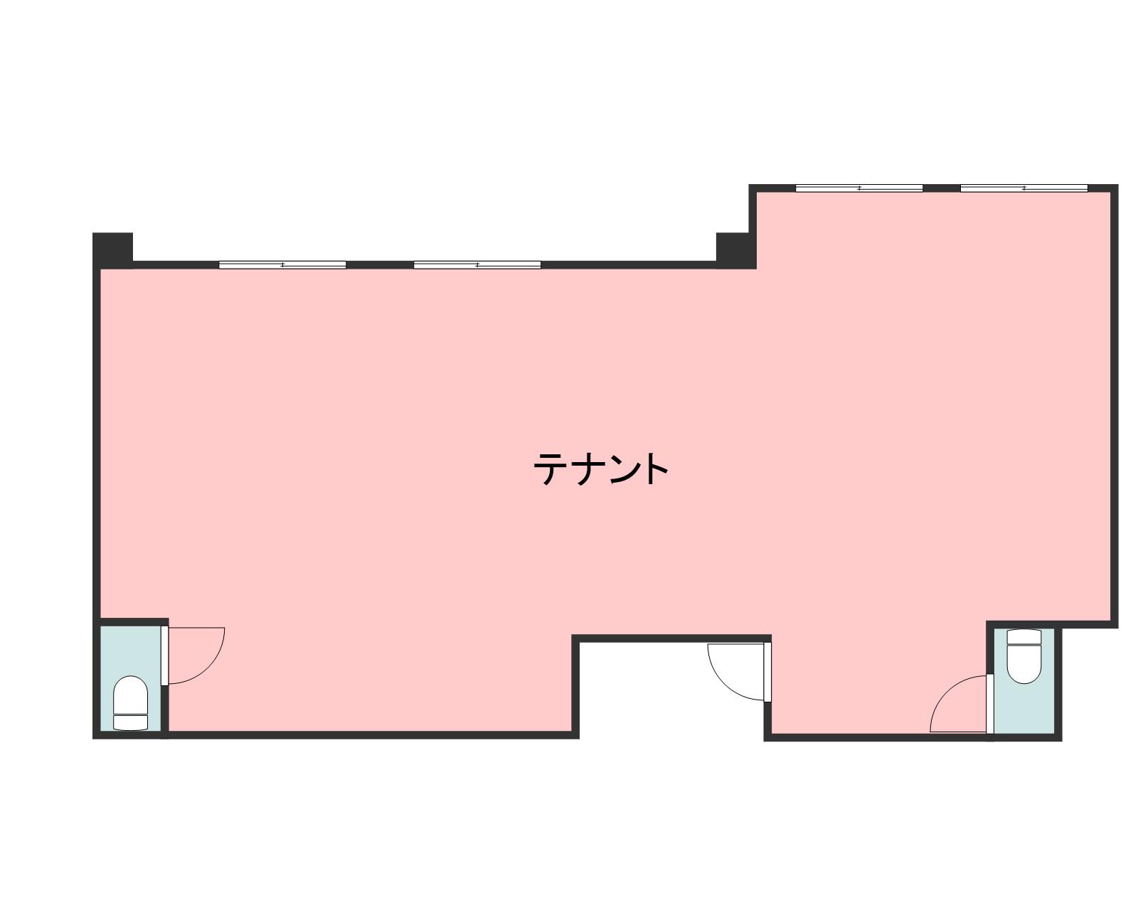 辰巳ビル(ワンルーム/2階)の間取り写真