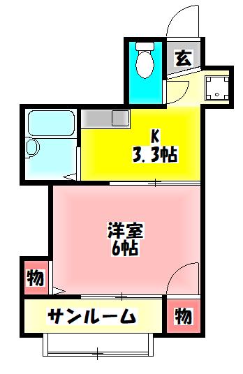 Mプラザ大宮通(1K/3階)の間取り写真