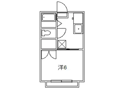 ハイツピュア(1K/1階)の間取り写真