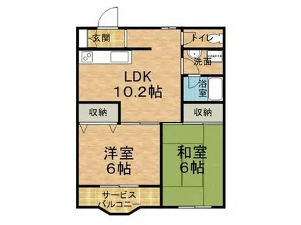 セルメゾン(2LDK/3階)の間取り写真