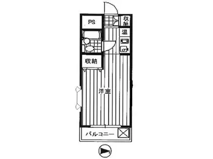マイキャッスル宮崎台Ⅱ(ワンルーム/4階)の間取り写真