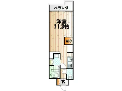 コンタクトレジデンスKONYA(ワンルーム/3階)の間取り写真