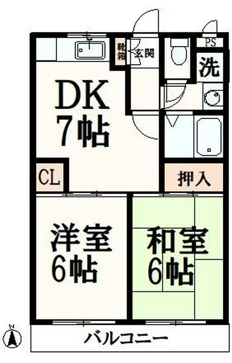 リバーサイド山王下 5階階 間取り