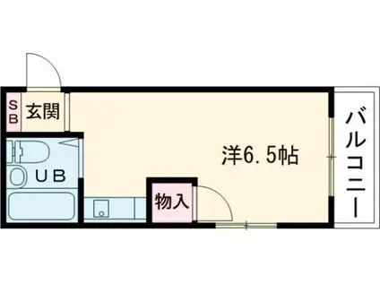おぐハイツ(ワンルーム/2階)の間取り写真