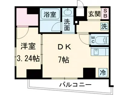 中野新井薬師レジデンス(1DK/5階)の間取り写真
