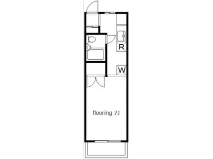 コーポオガワ(1K/2階)の間取り写真