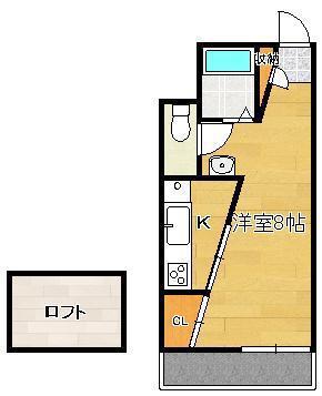 GC21.NETビル(ワンルーム/2階)の間取り写真