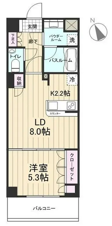 デュオステージ横濱赤門通り 7階階 間取り