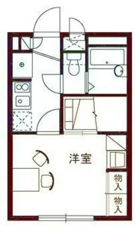 レオパレス多摩ぶらーま 1階階 間取り