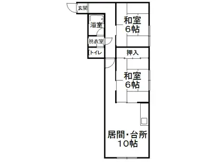三谷マンション(2LDK/1階)の間取り写真