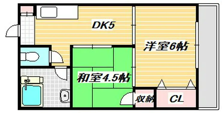 コーポ櫻 2階階 間取り