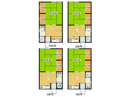 ゆみーる木更津2(1K/2階)の間取り写真
