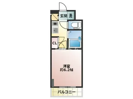 ラ・コート・ドール津田沼(1K/5階)の間取り写真