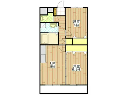 サンライトカーサII(2LDK/2階)の間取り写真