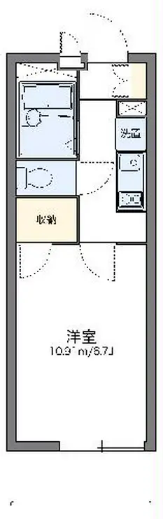 レオパレス青木橋 1階階 間取り