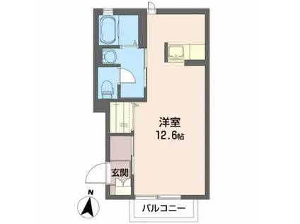 MSヒルズ(ワンルーム/1階)の間取り写真