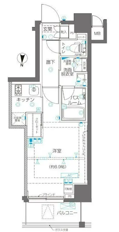 ZOOM錦糸町 2階階 間取り