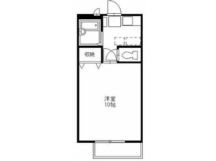 トミーハイツアルカディア(1DK/2階)の間取り写真