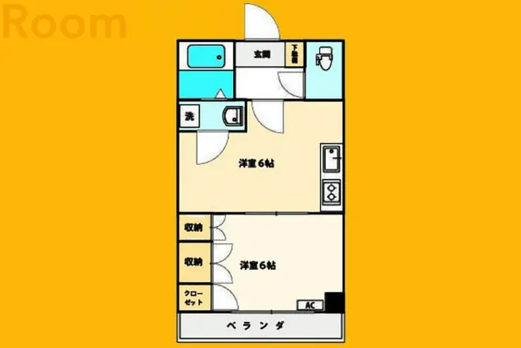 コーポシンエイ 3階階 間取り