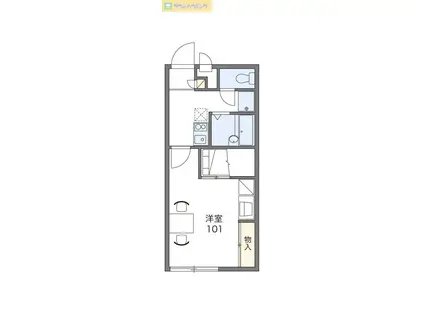 レオパレスホークヒルズ(1K/1階)の間取り写真