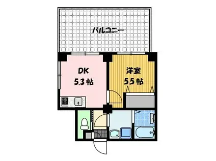 さつき荘(1DK/2階)の間取り写真