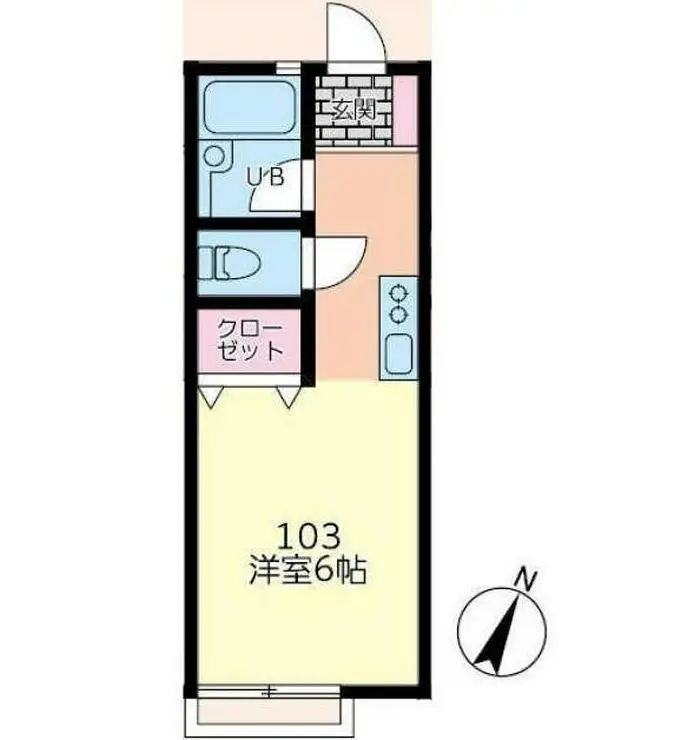 エクセレント六角橋 1階階 間取り