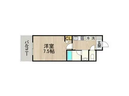 CITY SPIRE 名古屋本陣(1K/10階)の間取り写真