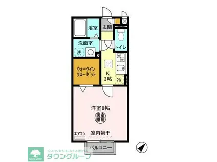 リトルアイランド(1K/1階)の間取り写真