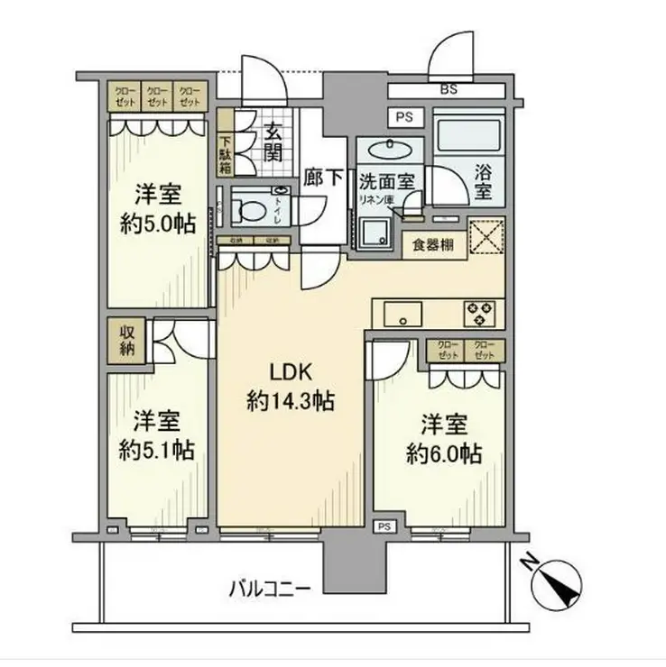 ブランズタワー豊洲 36階階 間取り