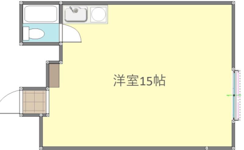 シェスタ白川台(1K/2階)の間取り写真