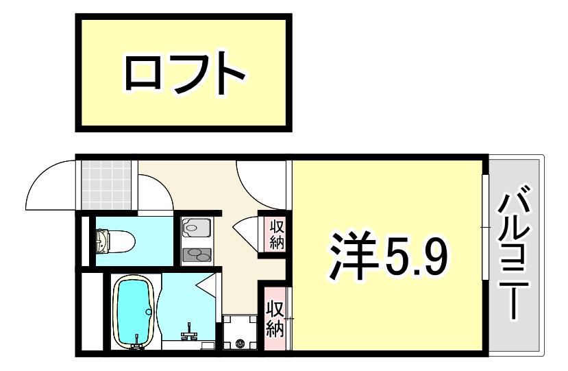 レオパレスZUCCA(1K/2階)の間取り写真