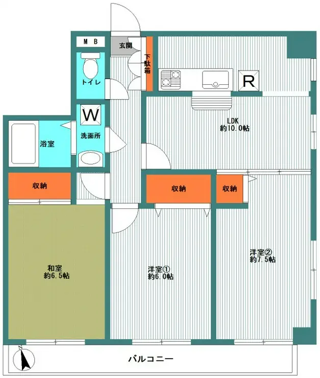 メゾン・ド・コンセール 1階階 間取り