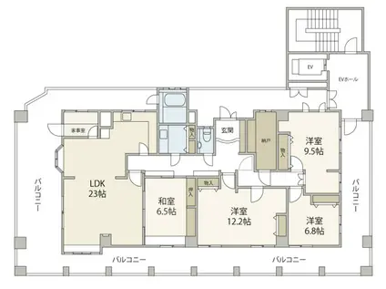 ISTYLE FUNAIRI(4LDK/10階)の間取り写真