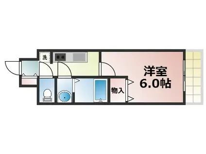 ワールドアイ大阪城イーストIII(1K/8階)の間取り写真