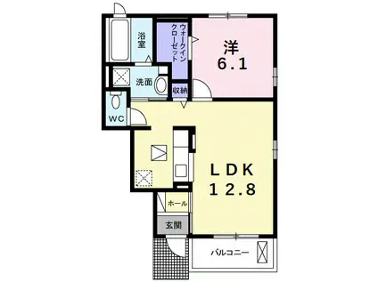 FIELD STONE B(1LDK/1階)の間取り写真