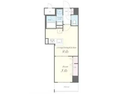 LA GRACIA 四谷(1LDK/2階)の間取り写真