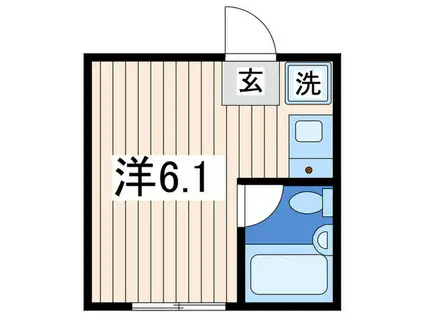 ノーブル竹之丸(ワンルーム/2階)の間取り写真