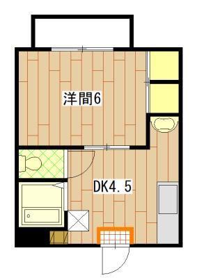 フローレンス1番館(1DK/1階)の間取り写真